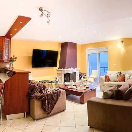 Daire Blue Cave Luxury Maisonette View To The Corinthian Sea *