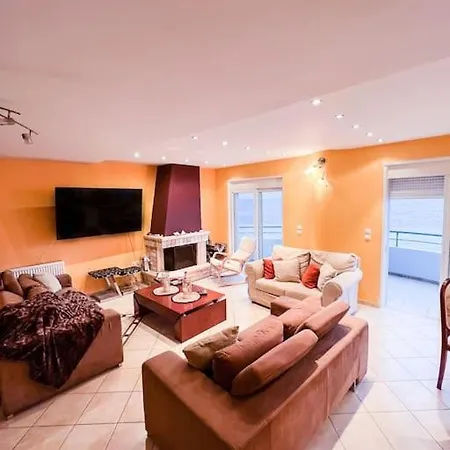 Daire Blue Cave Luxury Maisonette View To The Corinthian Sea *