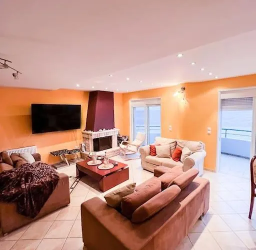 شقة Blue Cave Luxury Maisonette View To The Corinthian Sea *